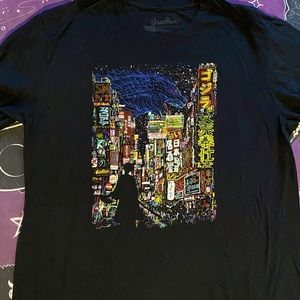 Large Godzilla Neon City T-Shirt